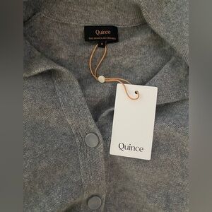 Quince Gray Crew Neck Sweater Soft Knit Classic